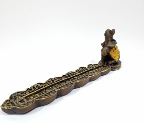 PORTA INCENSO DE RÉGUA ELEFANTE AMARELO 19CM - Image 4