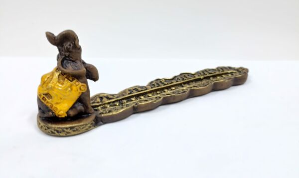 PORTA INCENSO DE RÉGUA ELEFANTE AMARELO 19CM - Image 3