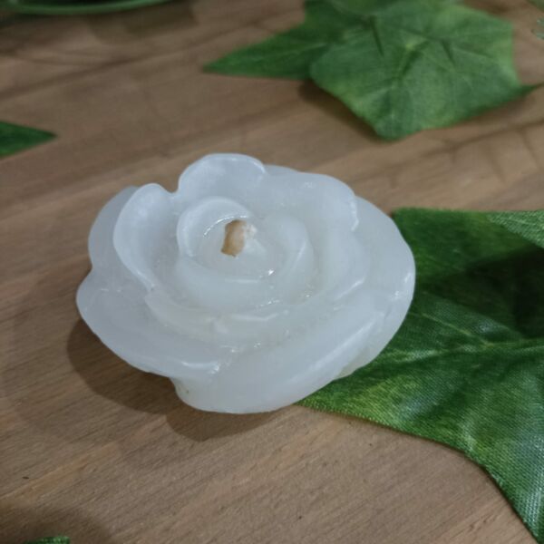 VELA DECORATIVA ROSINHA 20G BRANCA 5CM - Image 2
