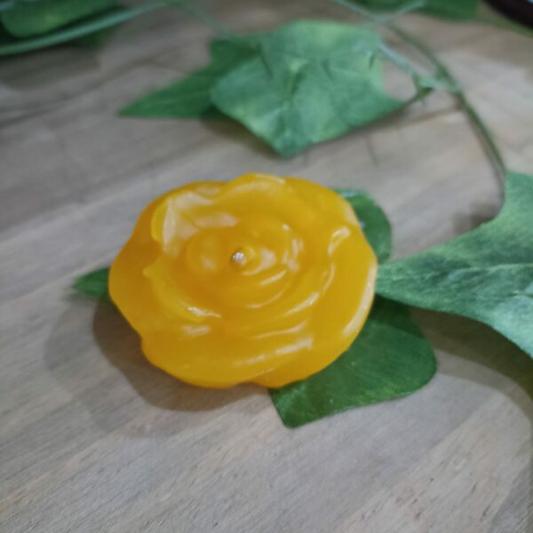 VELA DECORATIVA ROSINHA 20G LARANJA 5CM - Imagem 2