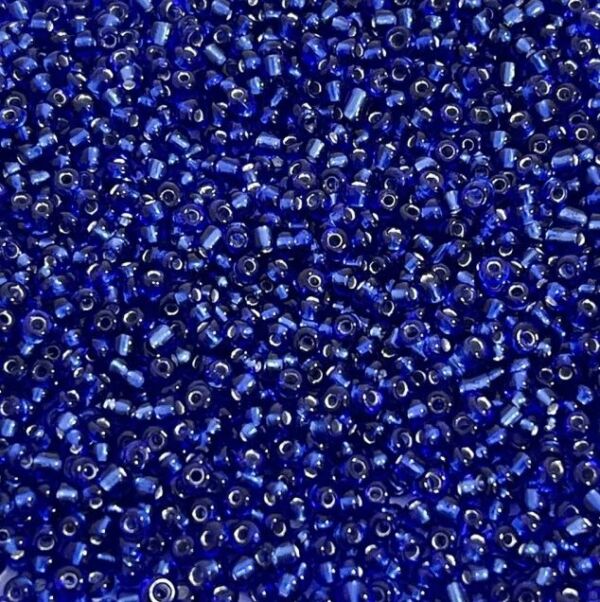 PACOTE COM 50 GRAMAS MIÇANGÃO AZUL ESCURO CRISTAL