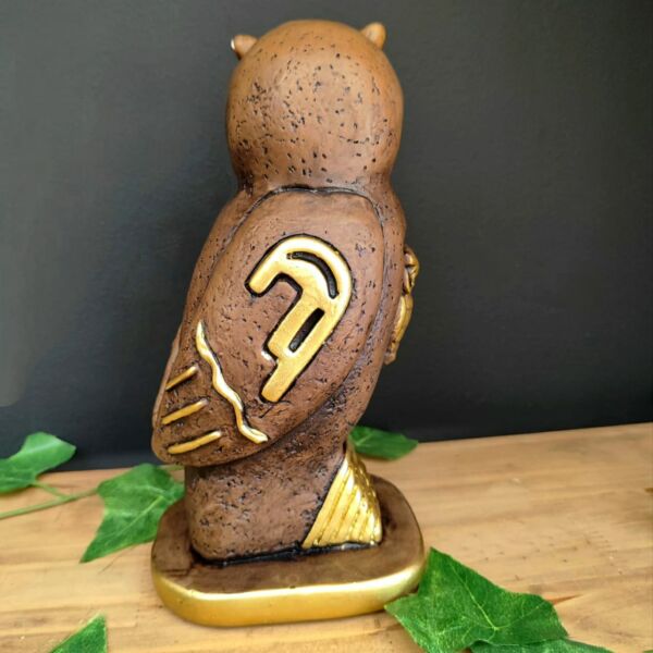 IMAGEM EM GESSO CORUJA ENVELHECIDA 23CM - Imagem 2