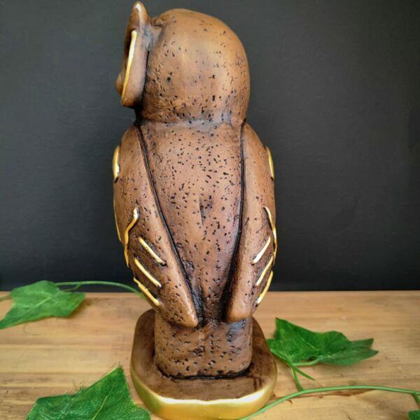 IMAGEM EM GESSO CORUJA ENVELHECIDA 23CM - Imagem 4