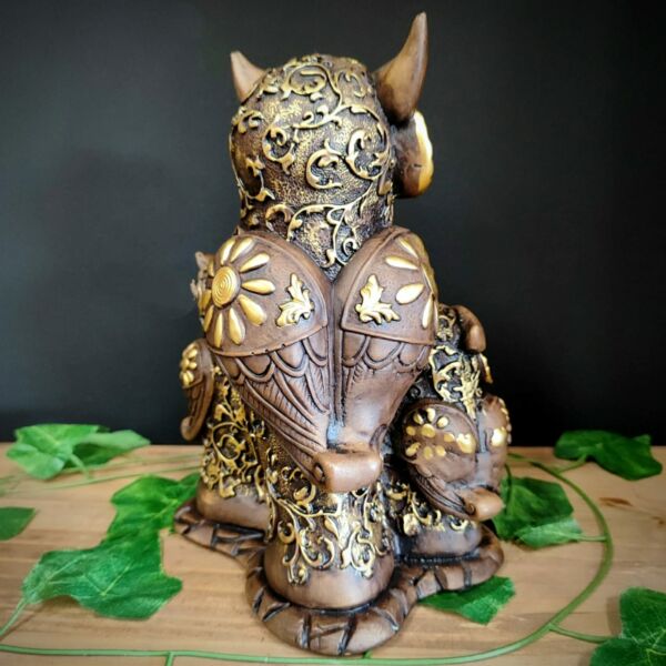 IMAGEM DE GESSO CORUJA NO GALHO 23CM - Imagem 4