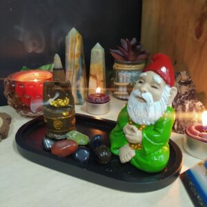PORTA INCENSO EM RESINA MAGO CORES DIVERSAS 10CM