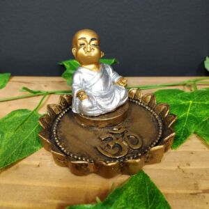 PORTA INCENSO EM RESINA PRATINHO BUDA ON CORES DIVERSAS 7CM