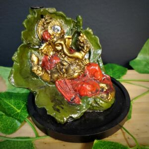 PORTA INCENSO CASCATA EM RESINA GANESHA 10CM