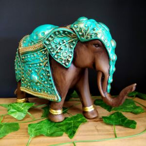 ELEFANTE MANTO TURQUESA 20CM