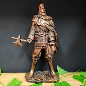 SOLDADO BRONZE COM MACHADO 41CM