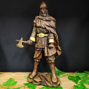 SOLDADO ENVELHECIDO COM MACHADO 41CM