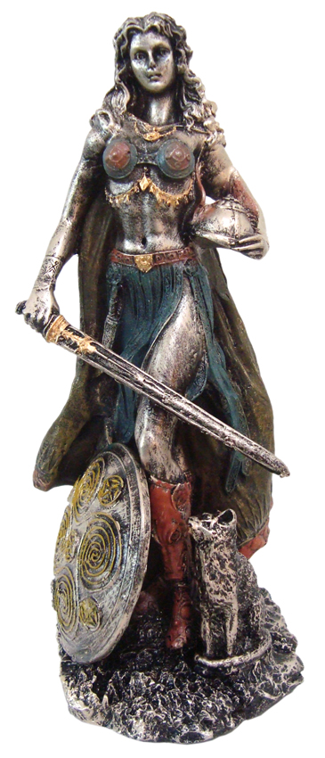 IMAGEM EM RESINA DEUSA FREYA 25CM - DEUSA DO AMOR E FERTILIDADE - Imagem 3