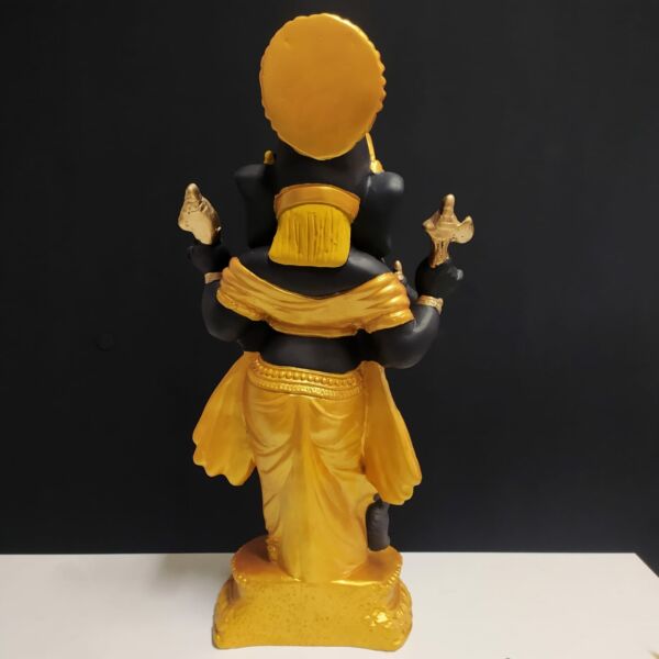 GANESHA EM PÉ NA BASE PRETA E DOURADA 60CM - Image 2