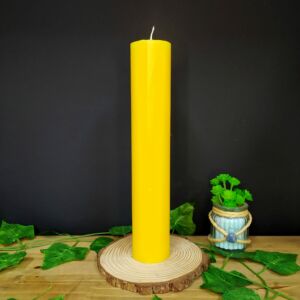 VELA LITÚRGICA 5X27CM AMARELA 480G - CASA FÉ