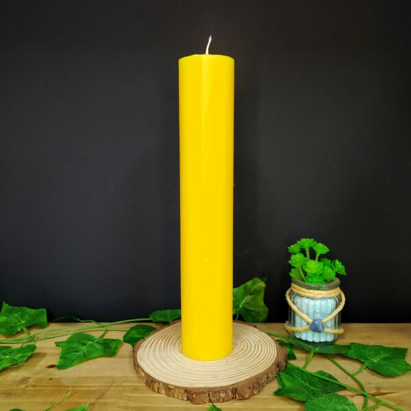 VELA LITÚRGICA 5X27CM AMARELA 480G - CASA FÉ