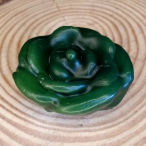 VELA DECORATIVA ROSINHA 20G VERDE ESCURO 5CM