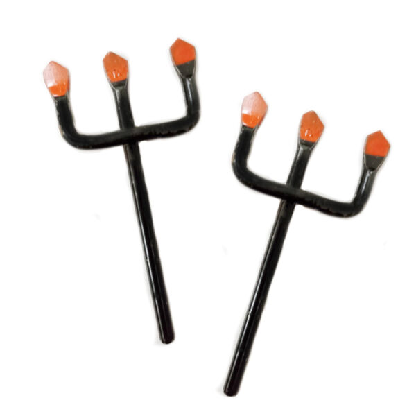 GARFO TRIDENTE DE EXU PRETO 9CM
