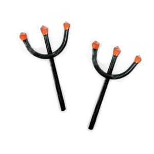 GARFO TRIDENTE DE POMBO GIRA PRETO 9CM