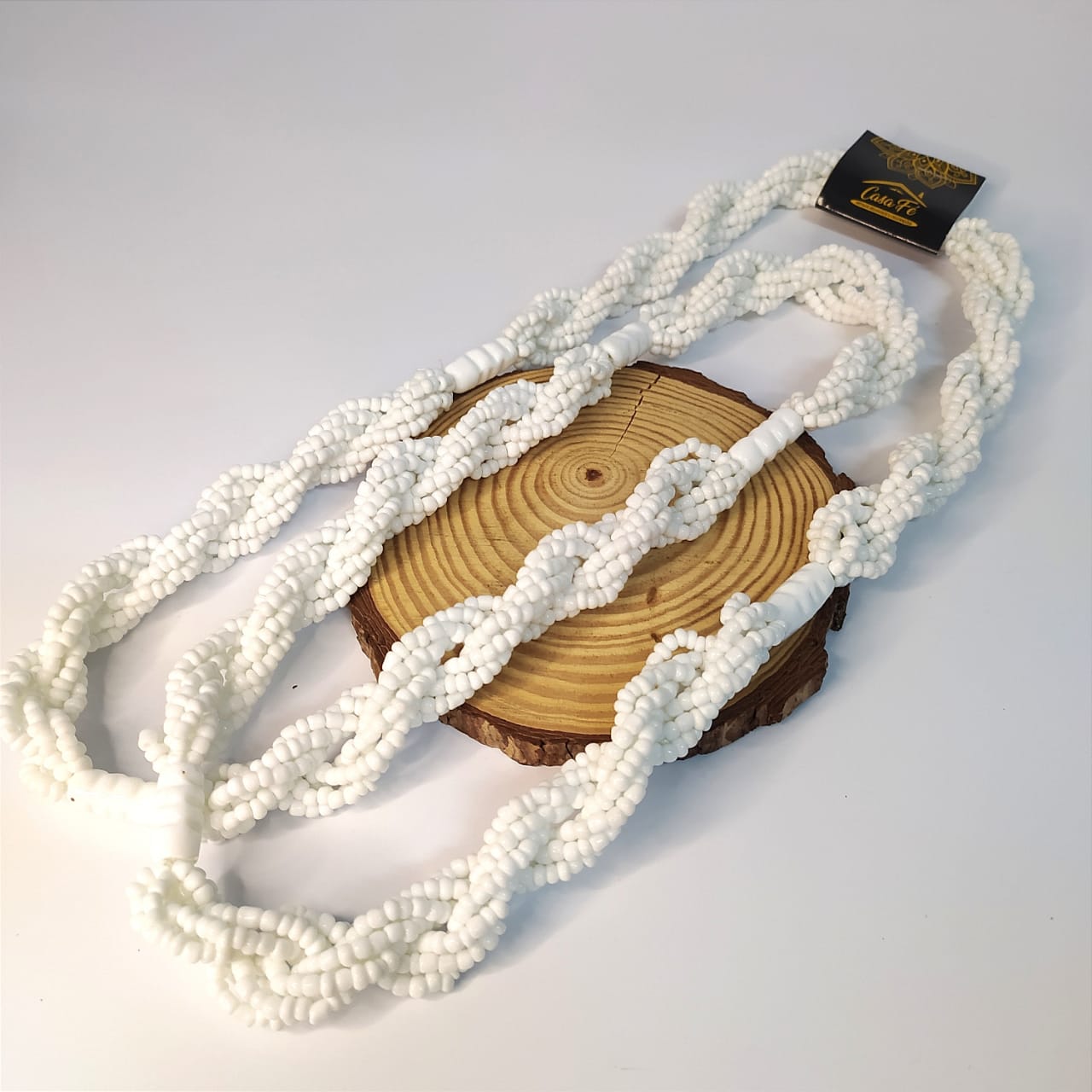 BRAJÁ TRANÇADO BRANCO LEITOSO E FIRMAS