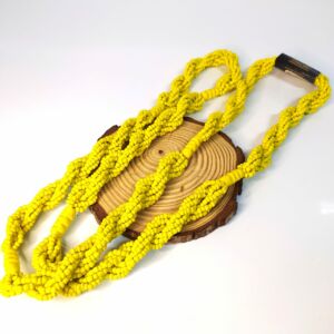 BRAJÁ TRANÇADO AMARELO LEITOSO E FIRMAS