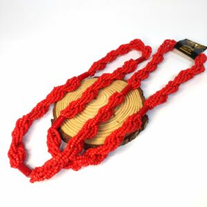 BRAJÁ TRANÇADO VERMELHO LEITOSO E FIRMAS