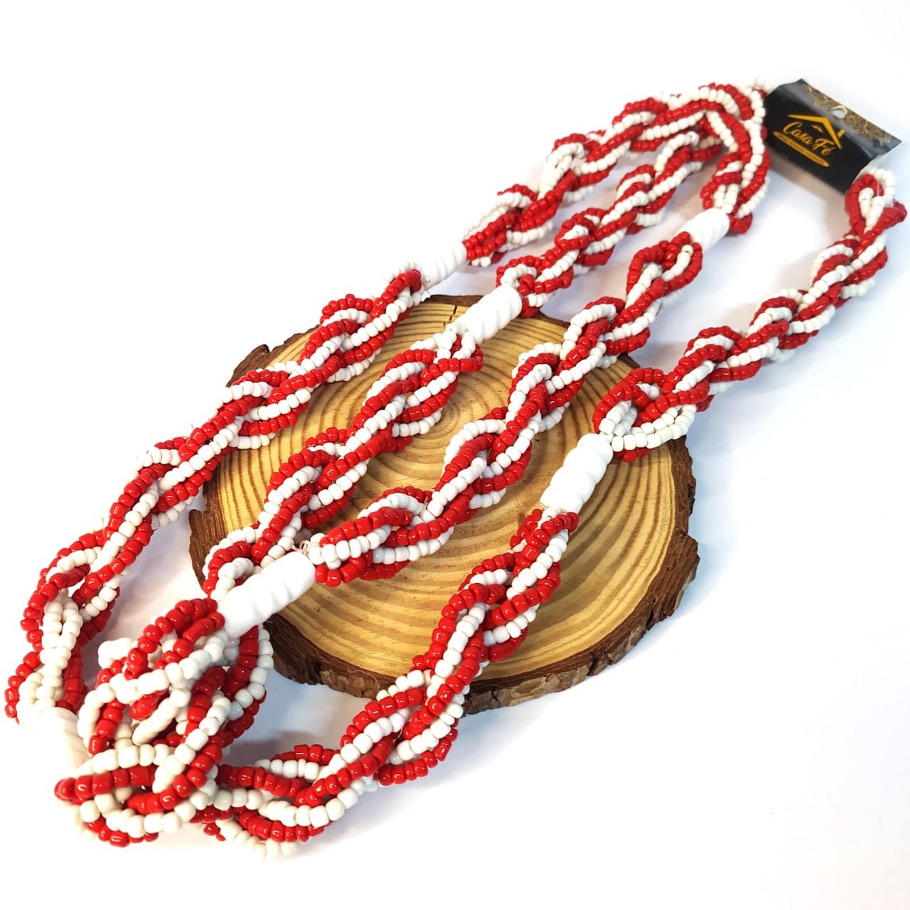 BRAJÁ TRANÇADO BRANCO COM VERMELHO LEITOSO E FIRMAS