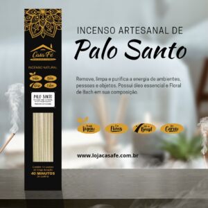 INCENSO NATURAL PALO SANTO CX C/10 - CASA FÉ