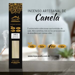 INCENSO NATURAL CANELA CX C/10 - CASA FÉ