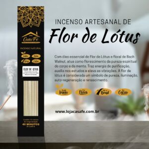 INCENSO NATURAL FLOR DE LÓTUS CX C/10 - CASA FÉ