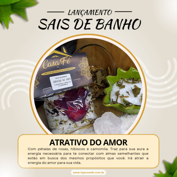 SAIS DE BANHO ATRATIVO DO AMOR 160G - CASA FÉ - Imagem 2