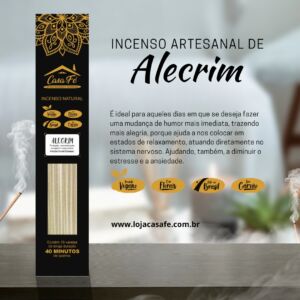 INCENSO NATURAL ALECRIM CX C/10 - CASA FÉ