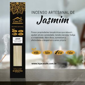 INCENSO NATURAL JASMIM CX C/10 - CASA FÉ