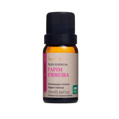 ÓLEO ESSENCIAL CAPIM CIDREIRA 10 ML - VIA AROMA