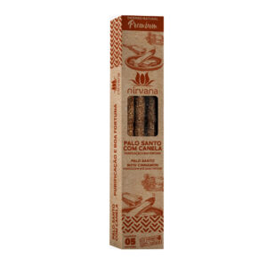 INCENSO NATURAL PREMIUM PALO SANTO COM CANELA - NIRVANA