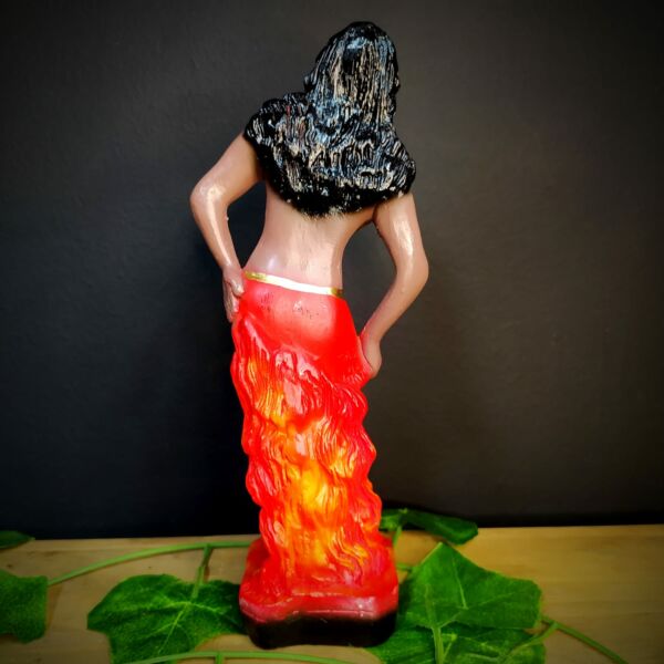 IMAGEM EM GESSO POMBO GIRA MARIA PADILHA ROUPA VERMELHA 22CM - Imagem 3