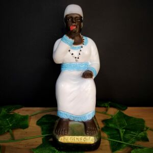 IMAGEM EM GESSO PRETA VELHA MÃE BENEDITA 19CM