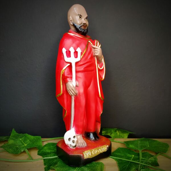 IMAGEM EM GESSO EXU CAVEIRA 22CM - Imagem 2