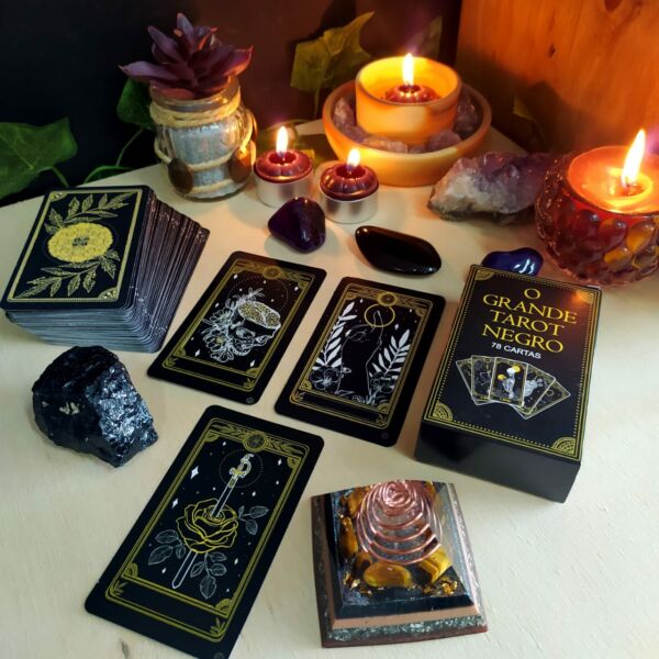 TAROT O GRANDE TAROT NEGRO 78 CARTAS E MANUAL EXPLICATIVO - Imagem 3