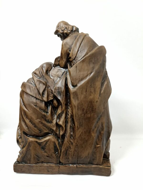 IMAGEM EM GESSO PRESÉPIO SAGRADA FAMILIA 44CM - Image 3