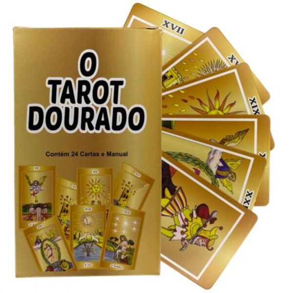 TAROT O TAROT DOURADO  24 CARTAS COM MANUAL - Imagem 2