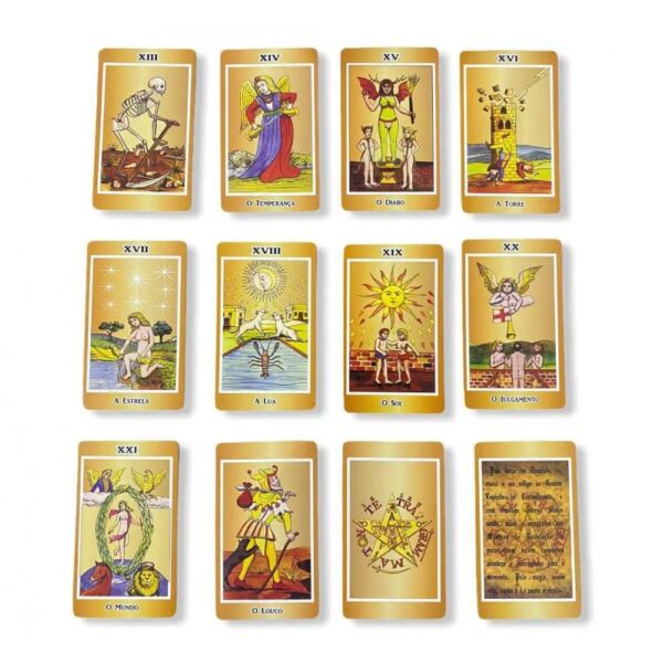 TAROT O TAROT DOURADO  24 CARTAS COM MANUAL - Imagem 3