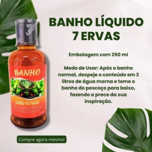 BANHO LÍQUIDO SETE ERVAS 250 ML - PORTO FIRME