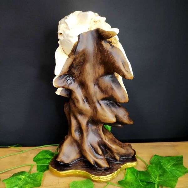 IMAGEM EM GESSO BUSTO DE ÁGUIA ENVELHECIDA COM BRANCO 27CM - Image 3