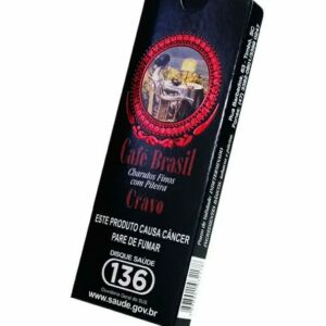 CHARUTO FINO COM PONTEIRA CAFÉ BRASIL SABOR CRAVO CAIXA C/ 5 - HAVANA