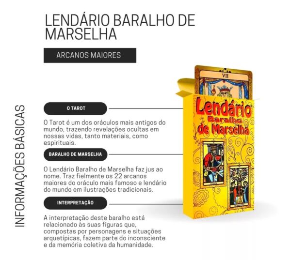 TAROT O LENDÁRIO BARALHO DE MARSELHA 22 CARTAS COM LIVRETO EXPLICATIVO - Imagem 6