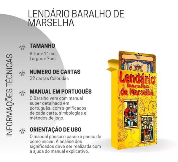 TAROT O LENDÁRIO BARALHO DE MARSELHA 22 CARTAS COM LIVRETO EXPLICATIVO - Imagem 5