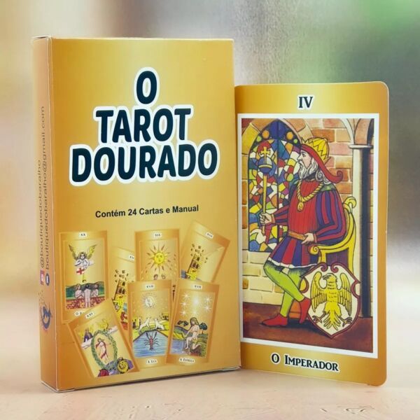 TAROT O TAROT DOURADO  24 CARTAS COM MANUAL - Imagem 6