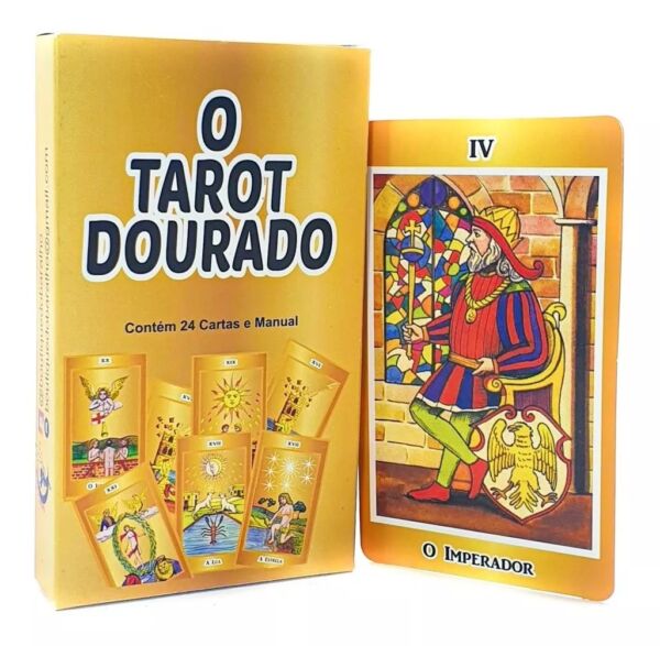 TAROT O TAROT DOURADO  24 CARTAS COM MANUAL - Imagem 7