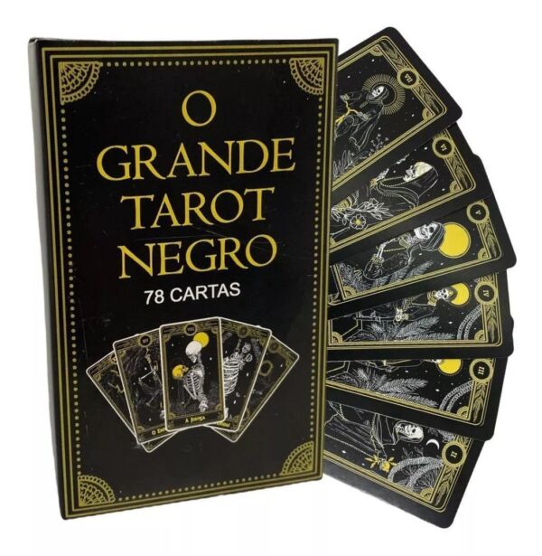 TAROT O GRANDE TAROT NEGRO 78 CARTAS E MANUAL EXPLICATIVO