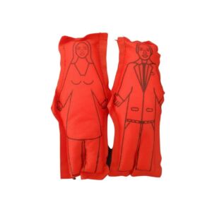 CASAL DE BONECOS DE PANO VERMELHO PARA RITUAIS DE VODU 15CM