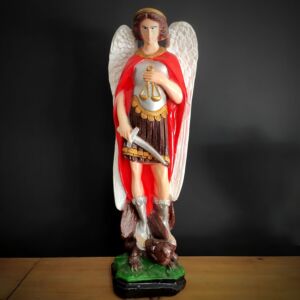IMAGEM EM GESSO ARCANJO SÃO MIGUEL 66CM
